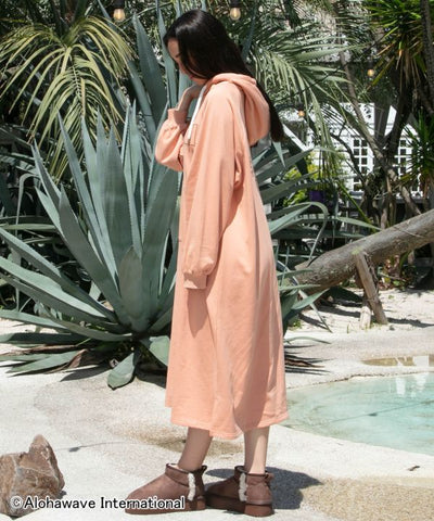 ALOHA MAPUA Embroidered Hoodie Dress