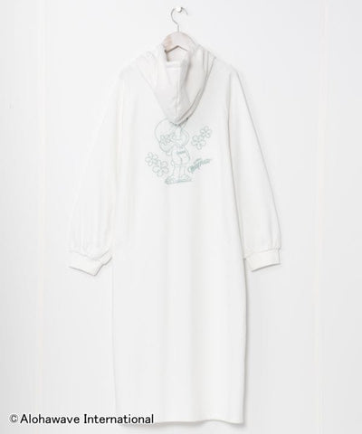 ALOHA MAPUA Embroidered Hoodie Dress