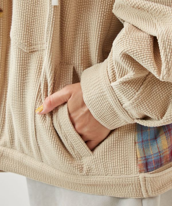 SURF＆Palms Corduroy Check Shirt Jacket