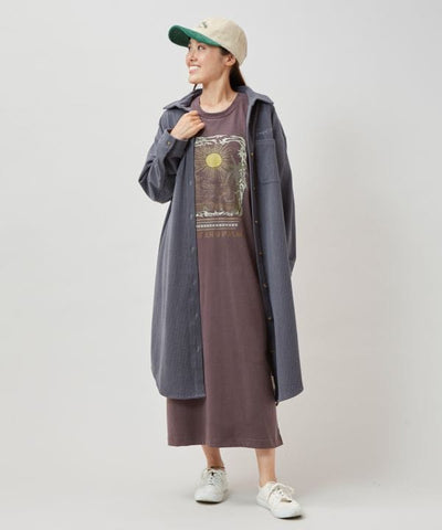 SURF＆Palms Corduroy Check Shirt Dress
