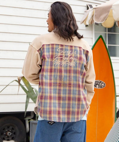 SURF＆Palms Men's Corduroy Check Shirt