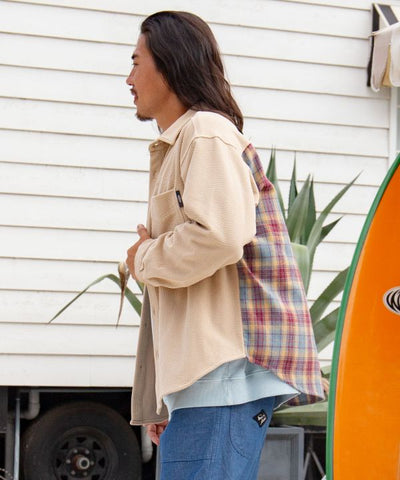 SURF＆Palms Men's Corduroy Check Shirt