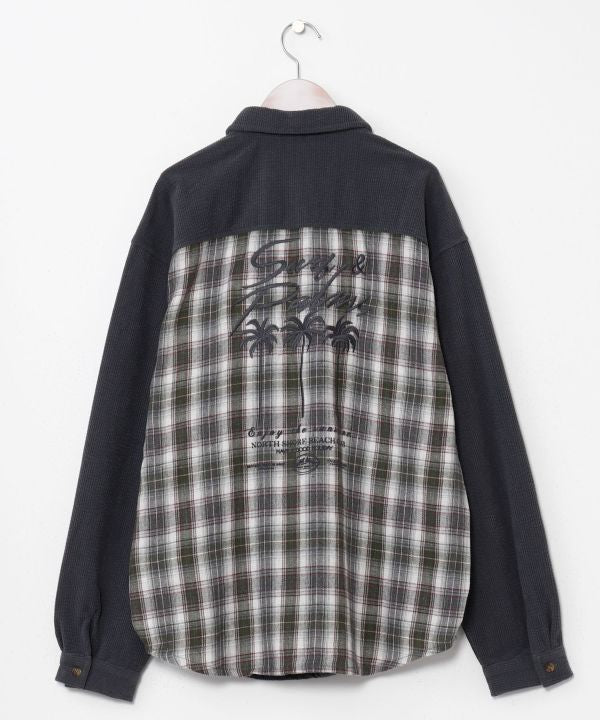 SURF＆Palms Men's Corduroy Check Shirt