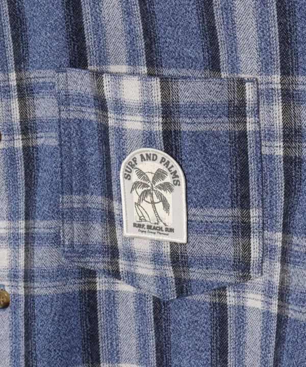 SURF＆Palms Men's Casual Plaid Shirt