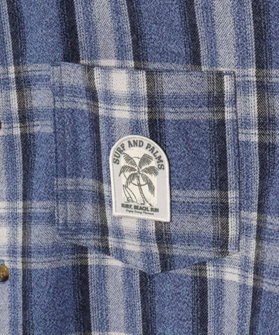 SURF＆Palms Men's Casual Plaid Shirt