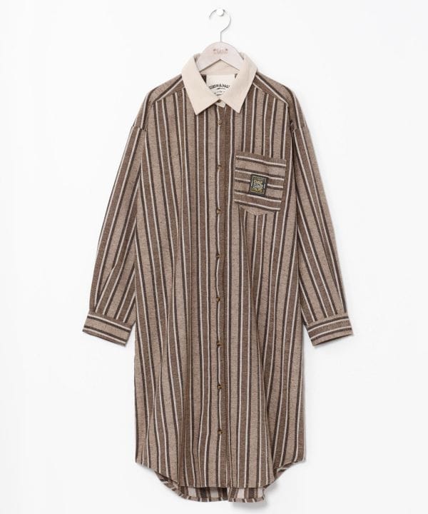 SURF＆Palms Striped Shirt Dress