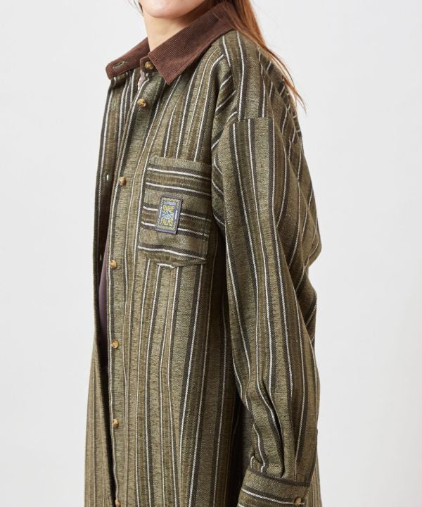 SURF＆Palms Striped Shirt Dress