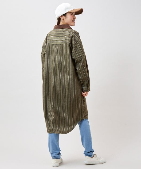 SURF＆Palms Striped Shirt Dress