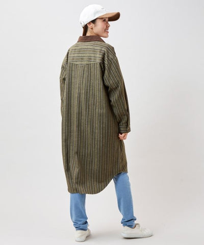 SURF＆Palms Striped Shirt Dress