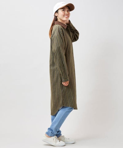 SURF＆Palms Striped Shirt Dress