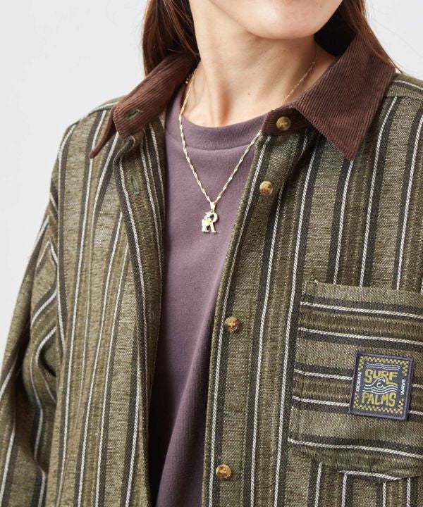 SURF＆Palms Striped Shirt Dress