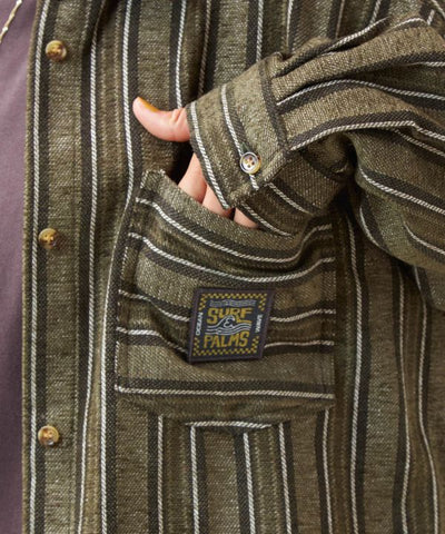 SURF＆Palms Striped Shirt Dress