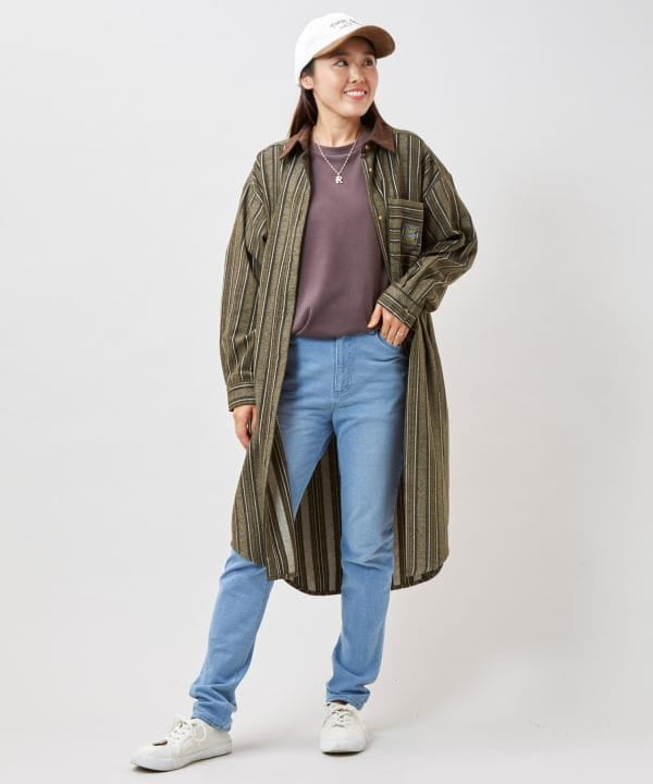 SURF＆Palms Striped Shirt Dress