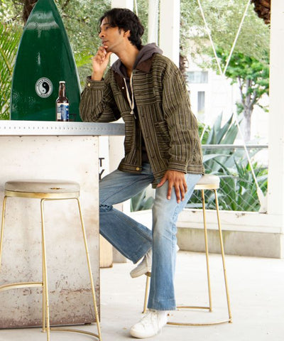 SURF＆Palms Striped Jacket