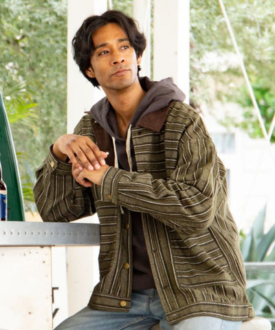 SURF＆Palms Striped Jacket