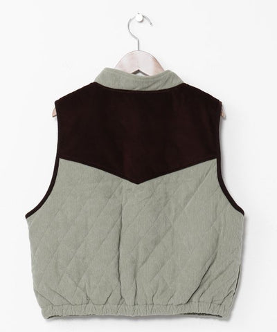 SURF＆Palms Corduroy Quilted Vest
