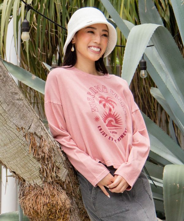 SURF＆Palms Vintage Like Long Sleeve T-Shirt