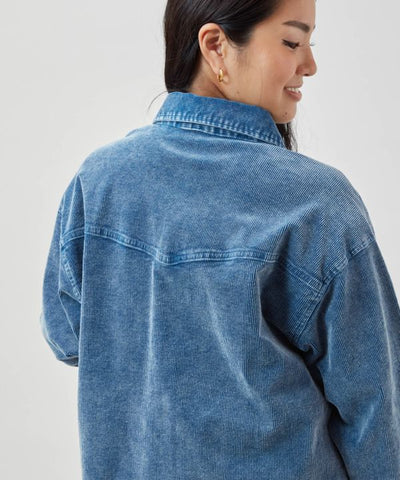SURF＆Palms Vintage Wash Corduroy Shirt Dress
