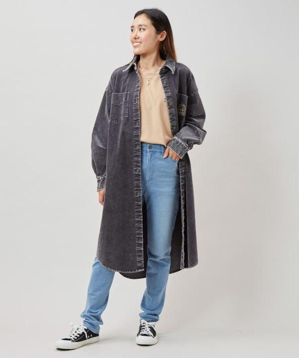 SURF＆Palms Vintage Wash Corduroy Shirt Dress