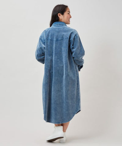 SURF＆Palms Vintage Wash Corduroy Shirt Dress