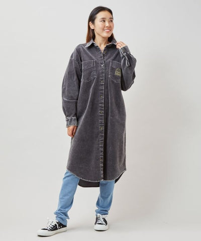 SURF＆Palms Vintage Wash Corduroy Shirt Dress