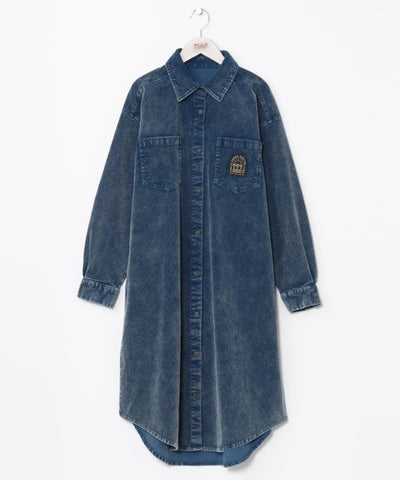 SURF＆Palms Vintage Wash Corduroy Shirt Dress