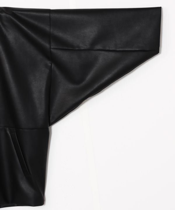 KAN NO TSUKURI - Faux Leather Haori Jacket
