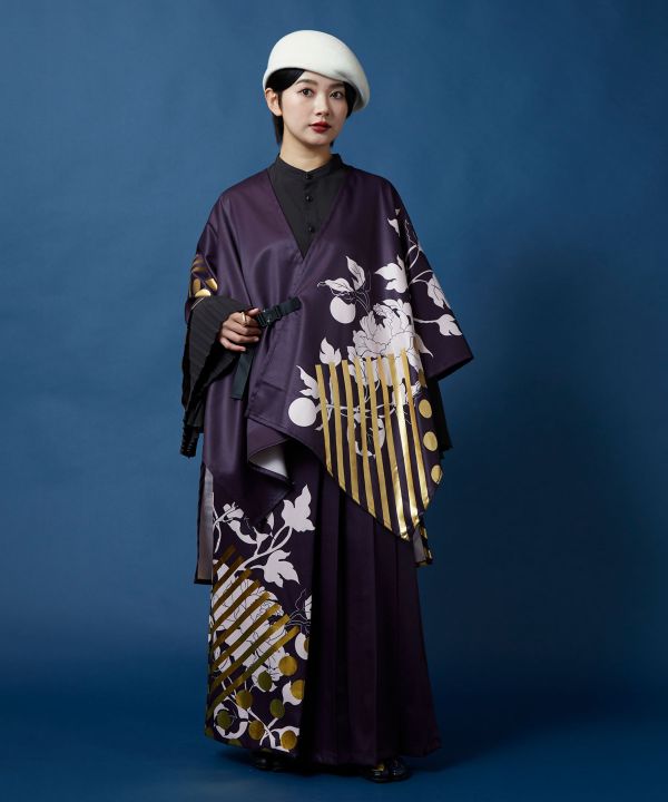 Foil Print Haori Cardigan