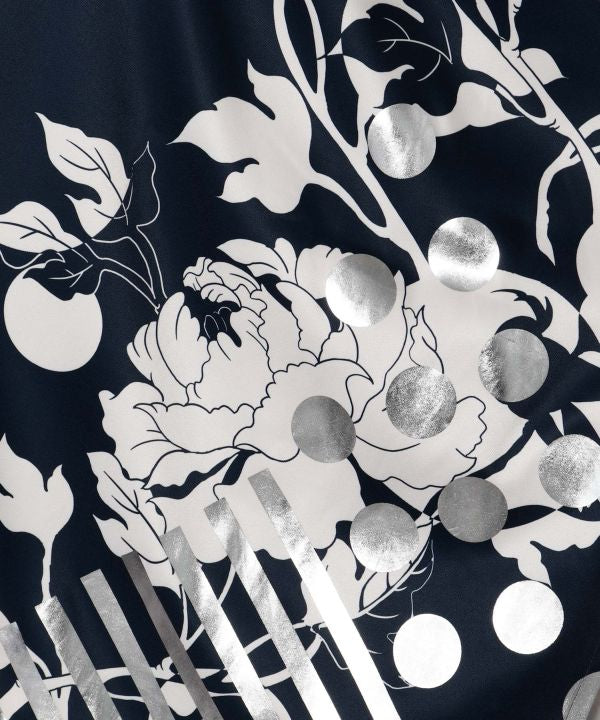 Foil Print Haori Cardigan