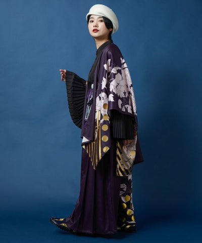 Foil Print Haori Cardigan