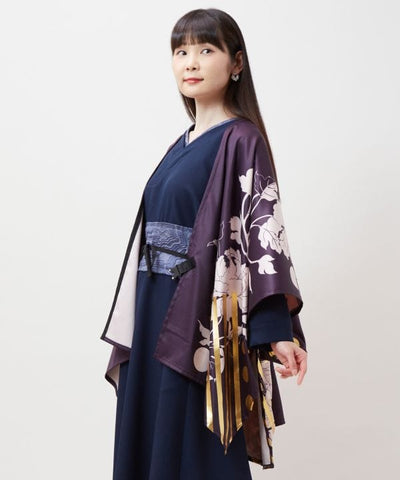 Foil Print Haori Cardigan