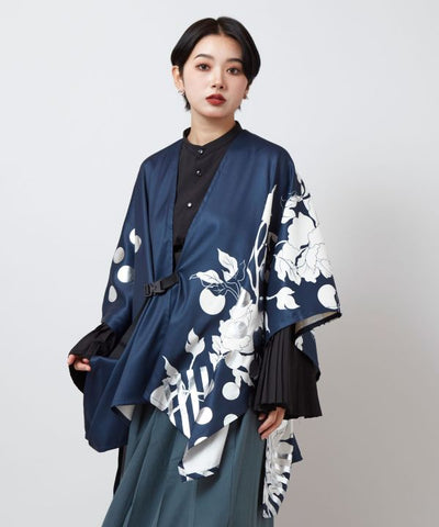 Foil Print Haori Cardigan