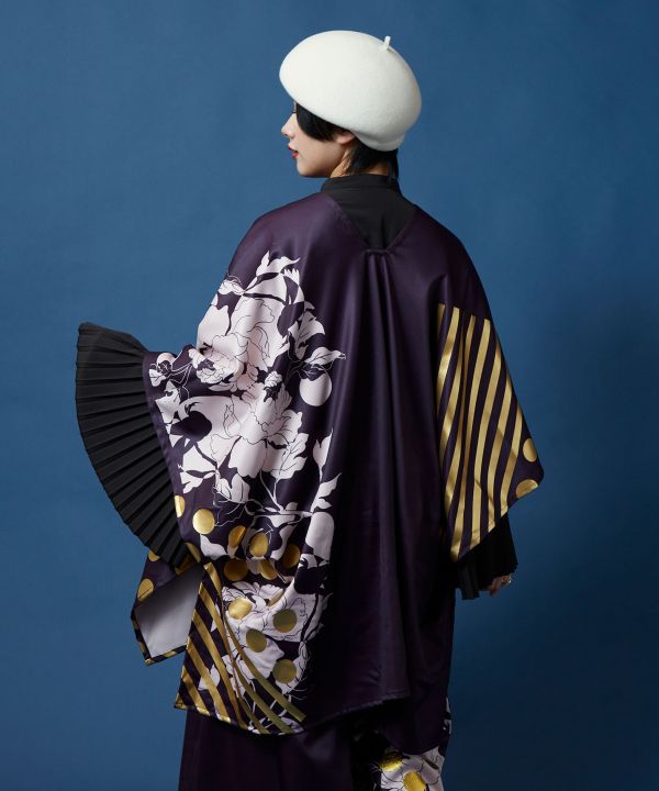 Foil Print Haori Cardigan