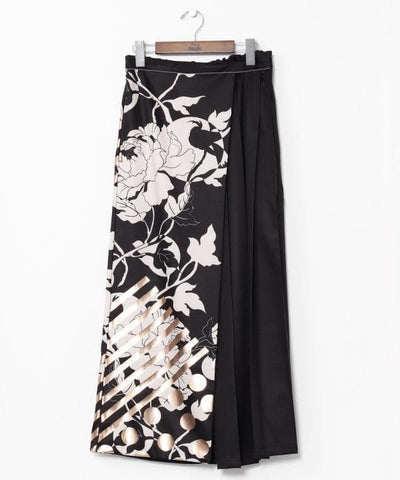 Foil Print Hakama Style Pants