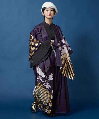 Foil Print Hakama Style Pants