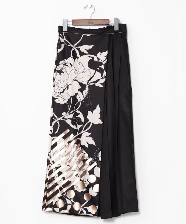 Foil Print Hakama Style Pants