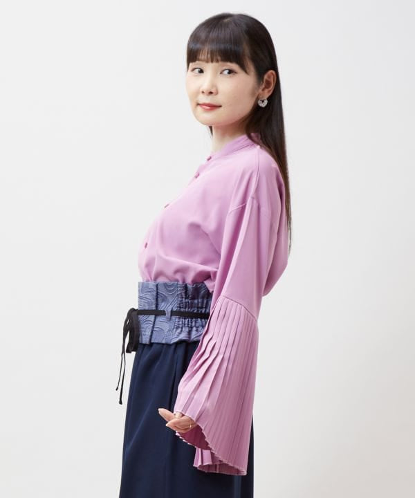 HIDAYOSE Pleated Cuff Blouse