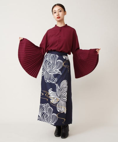 HIDAYOSE Pleated Cuff Blouse by Kaya - Ametsuchi