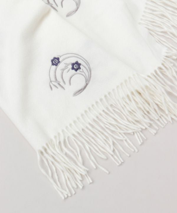 Embroidered Narcissus Scarf