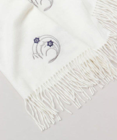 Embroidered Narcissus Scarf