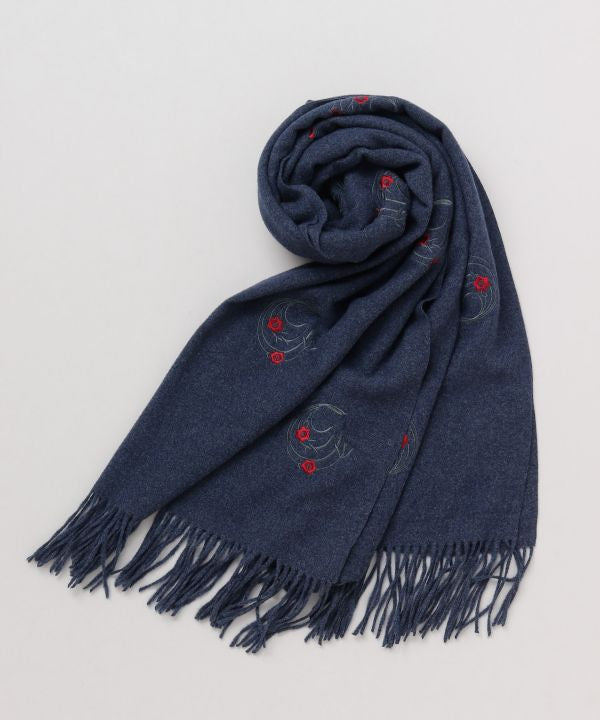 Embroidered Narcissus Scarf