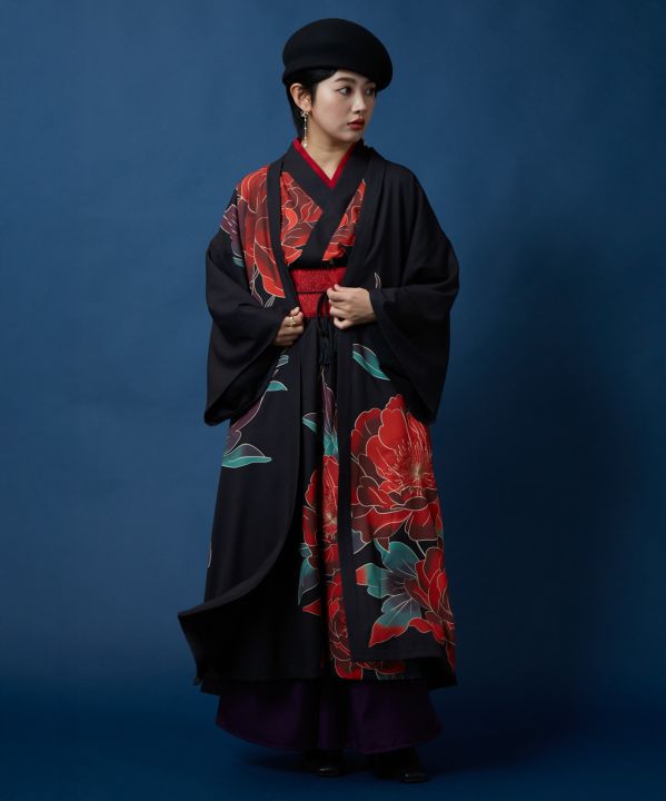 KICHIJI YOSOI Elegance Long Haori by Kaya - Ametsuchi