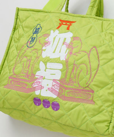 Japanese Motif Quilted 2 Way Bag