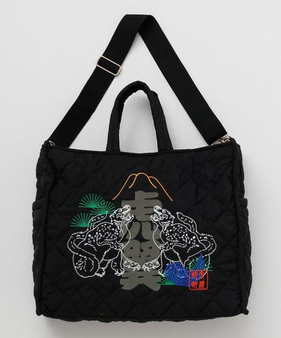 Japanese Motif Quilted 2 Way Bag