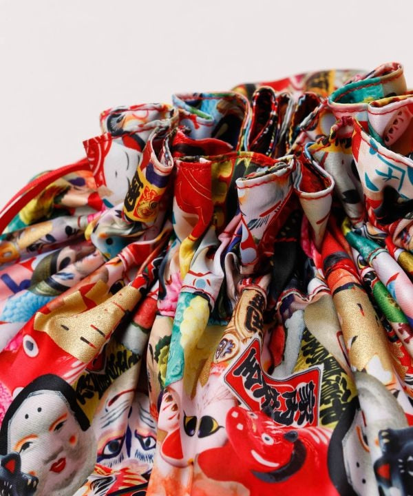 開運来福 Drawstring KINCHAKU Handbag