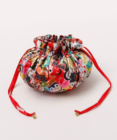 開運来福 Drawstring KINCHAKU Handbag