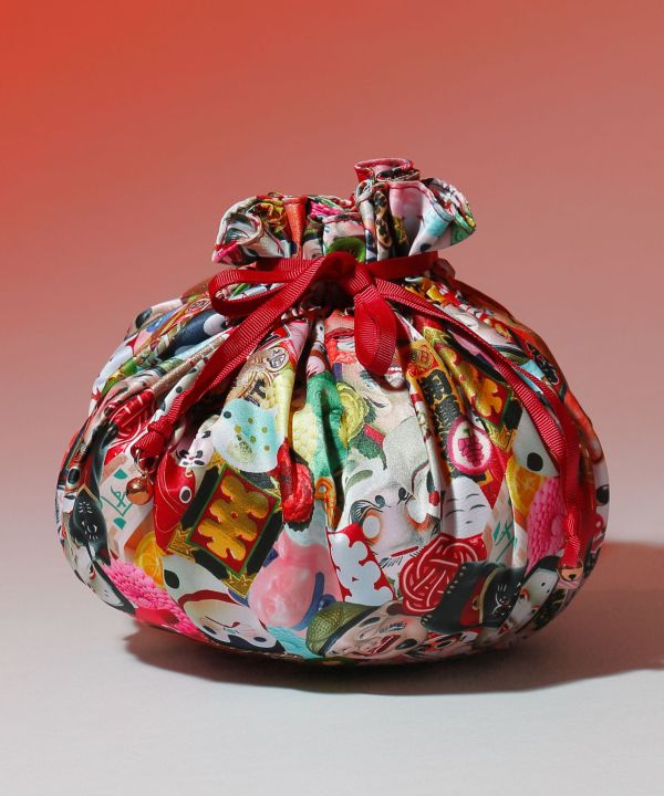 開運来福 Drawstring KINCHAKU Handbag