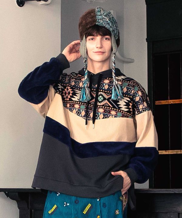 Men's Patchwork Hoodie