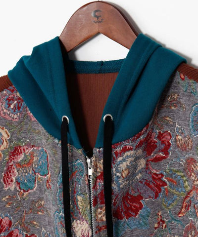 Men's Patchwork Zip Up Hoodie