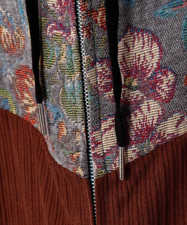 Men's Patchwork Zip Up Hoodie